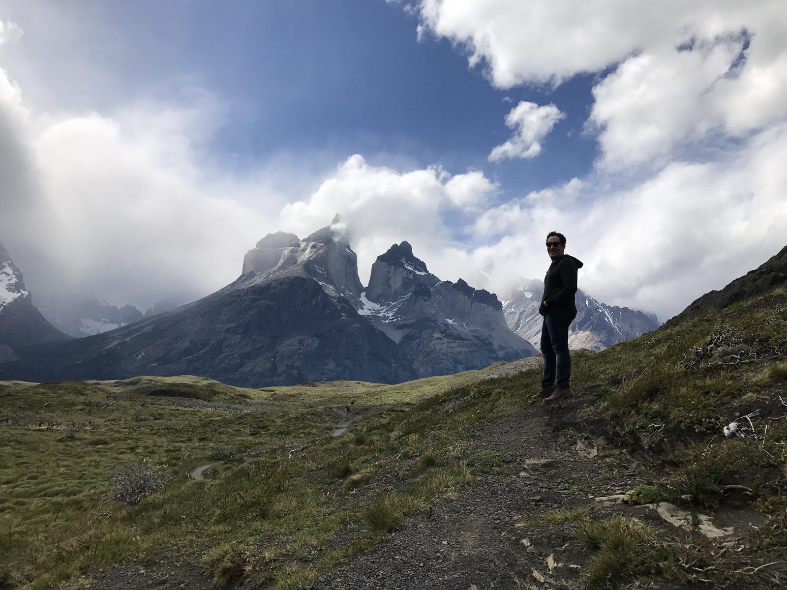 Joe Bernik hiking in Torres del Paine, Patagonia